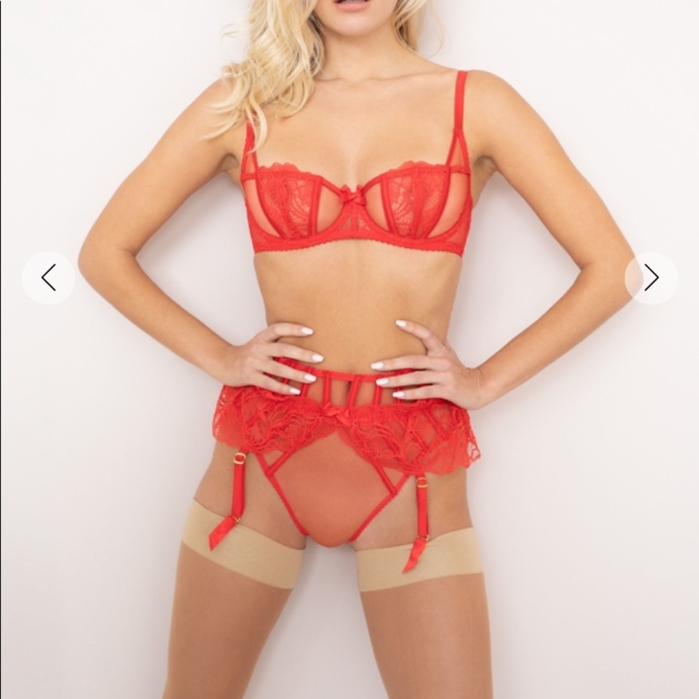 NWT Agent Provocateur Rozlyn Suspender Thong 2